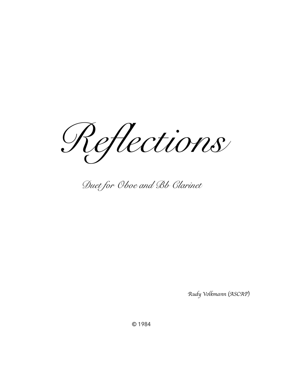 Reflections for Oboe and Bb Clarinet Woodwind Duet scores gallery preview page 1