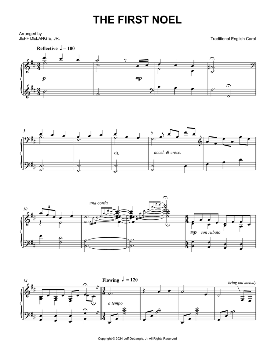 The First Noel The First Noel Piano Solo scores gallery preview page 1