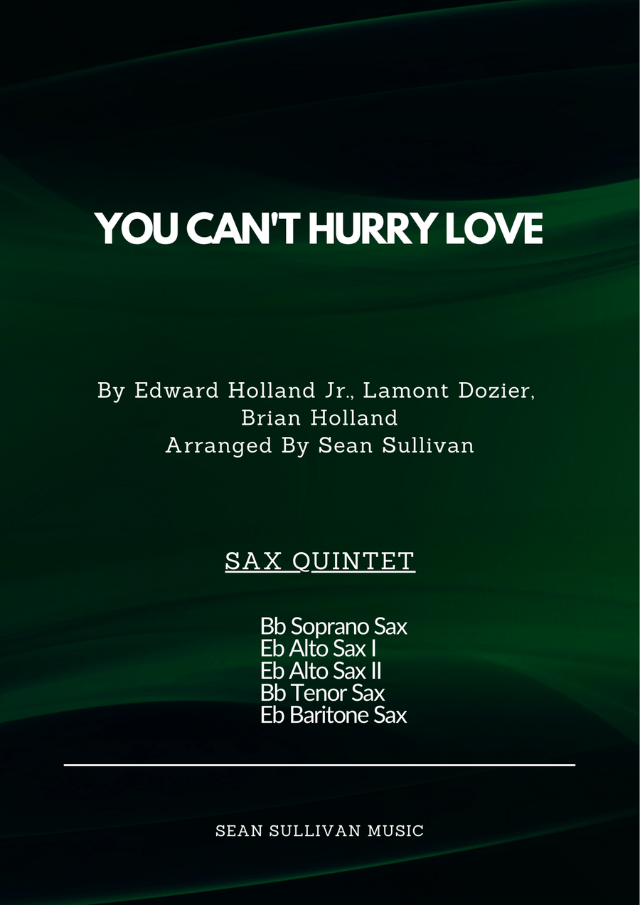 You Can't Hurry Love Saxophone Quintet scores gallery preview page 1