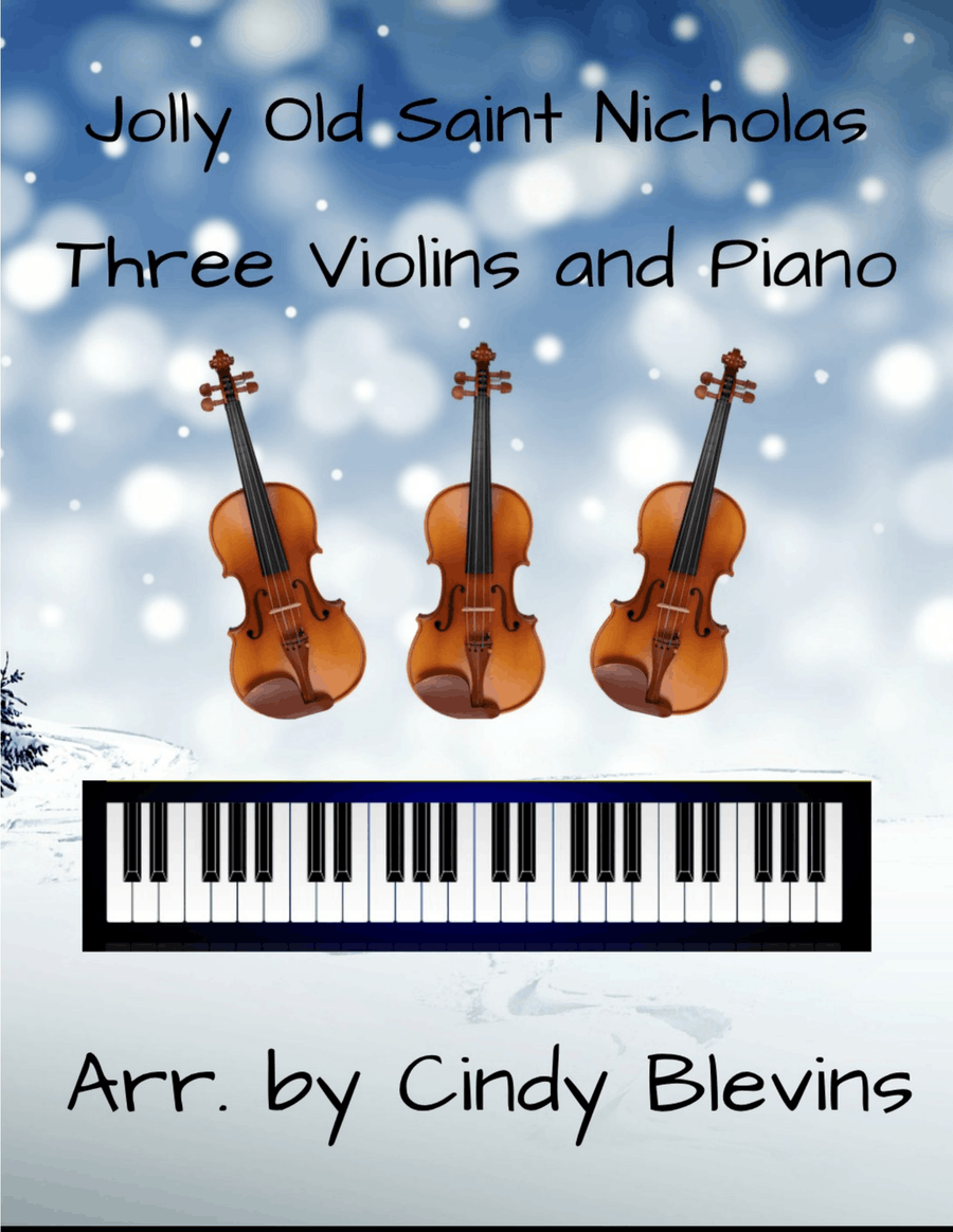 Jolly Old Saint Nicholas, for Three Violins and Piano String Trio scores gallery preview page 1