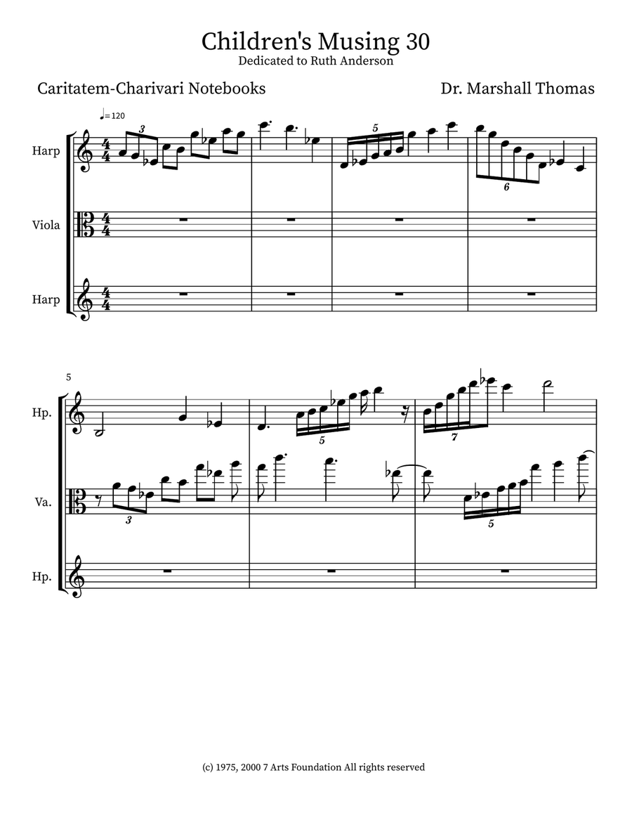 Children's Musing 30 Children's Musing 30 Small Ensemble scores gallery preview page 1