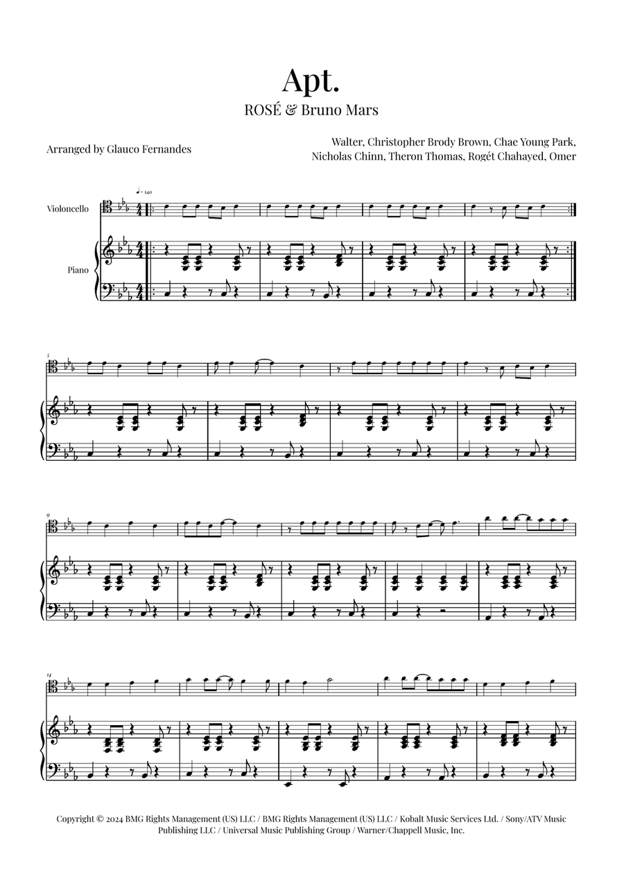 Apt. Piano scores gallery preview page 1