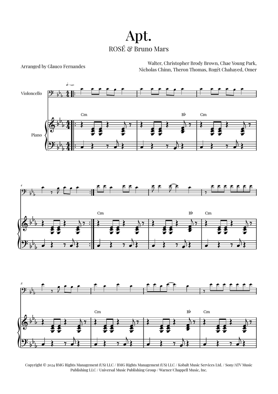 Apt. Piano scores gallery preview page 1
