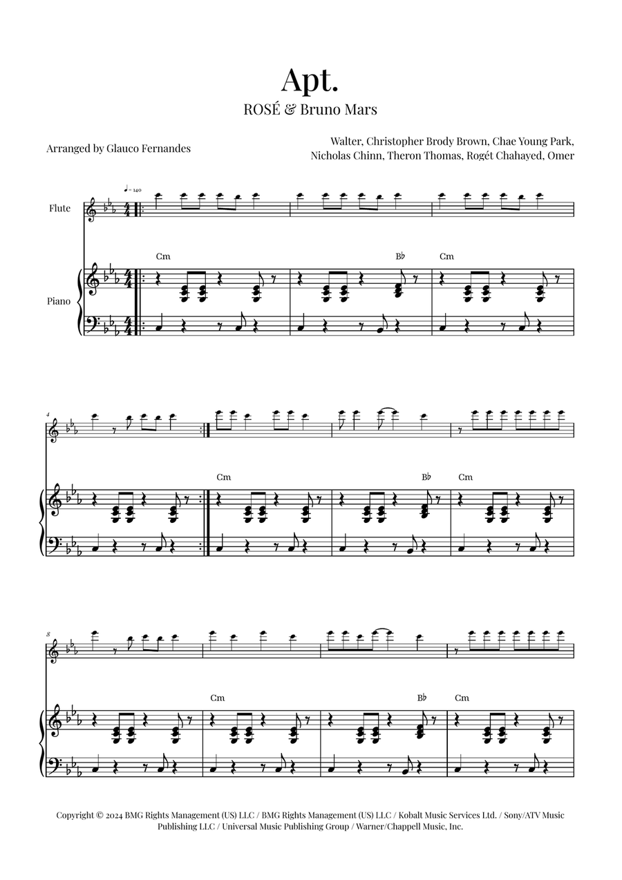 Apt. Flute Solo scores gallery preview page 1