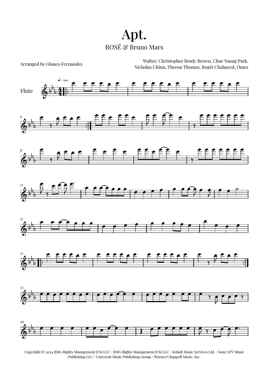 Apt. Flute Solo scores gallery preview page 1