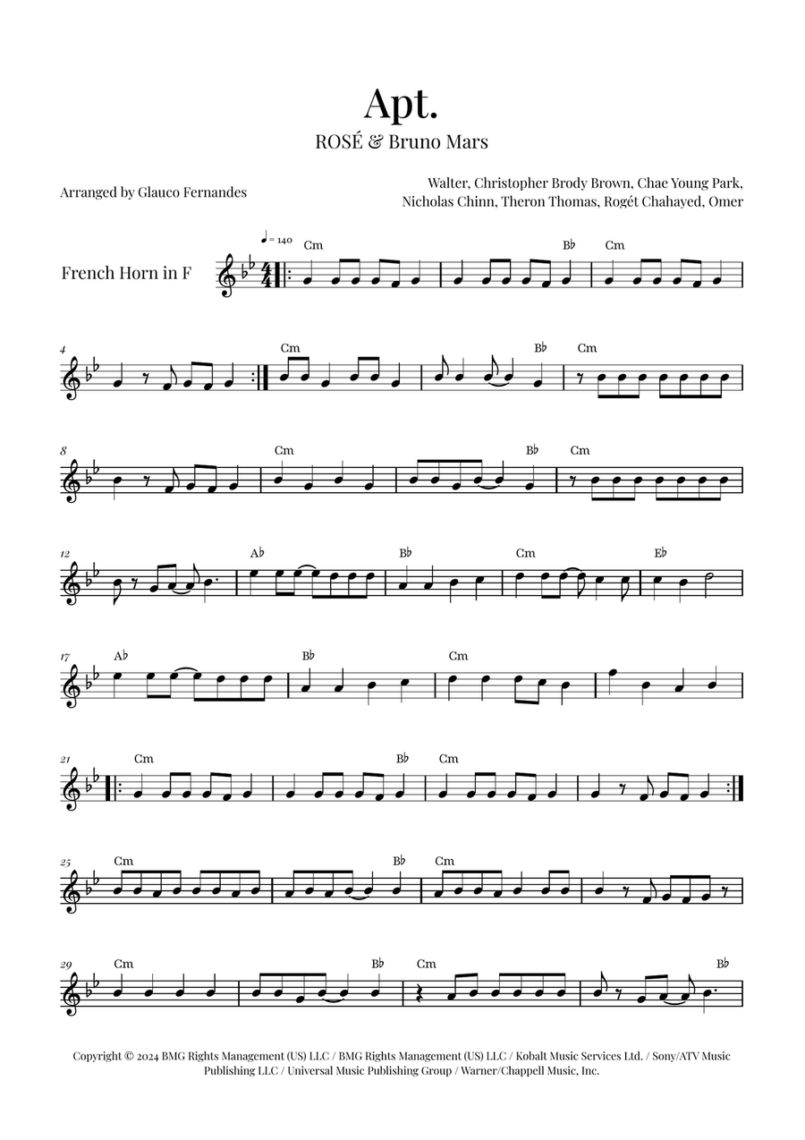 Apt. Horn Solo scores gallery preview page 1