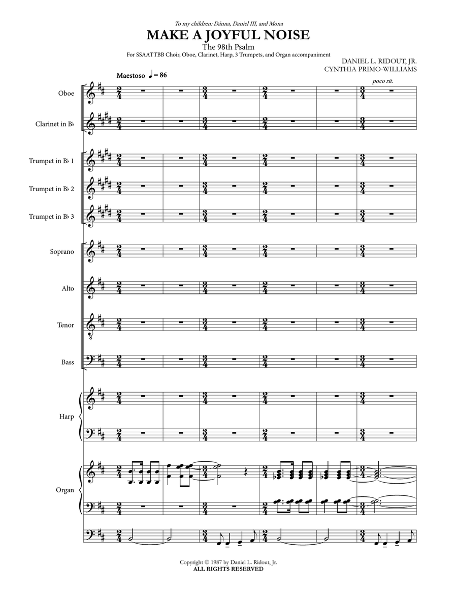 Make A Joyful Noise Make A Joyful Noise Divisi scores gallery preview page 1