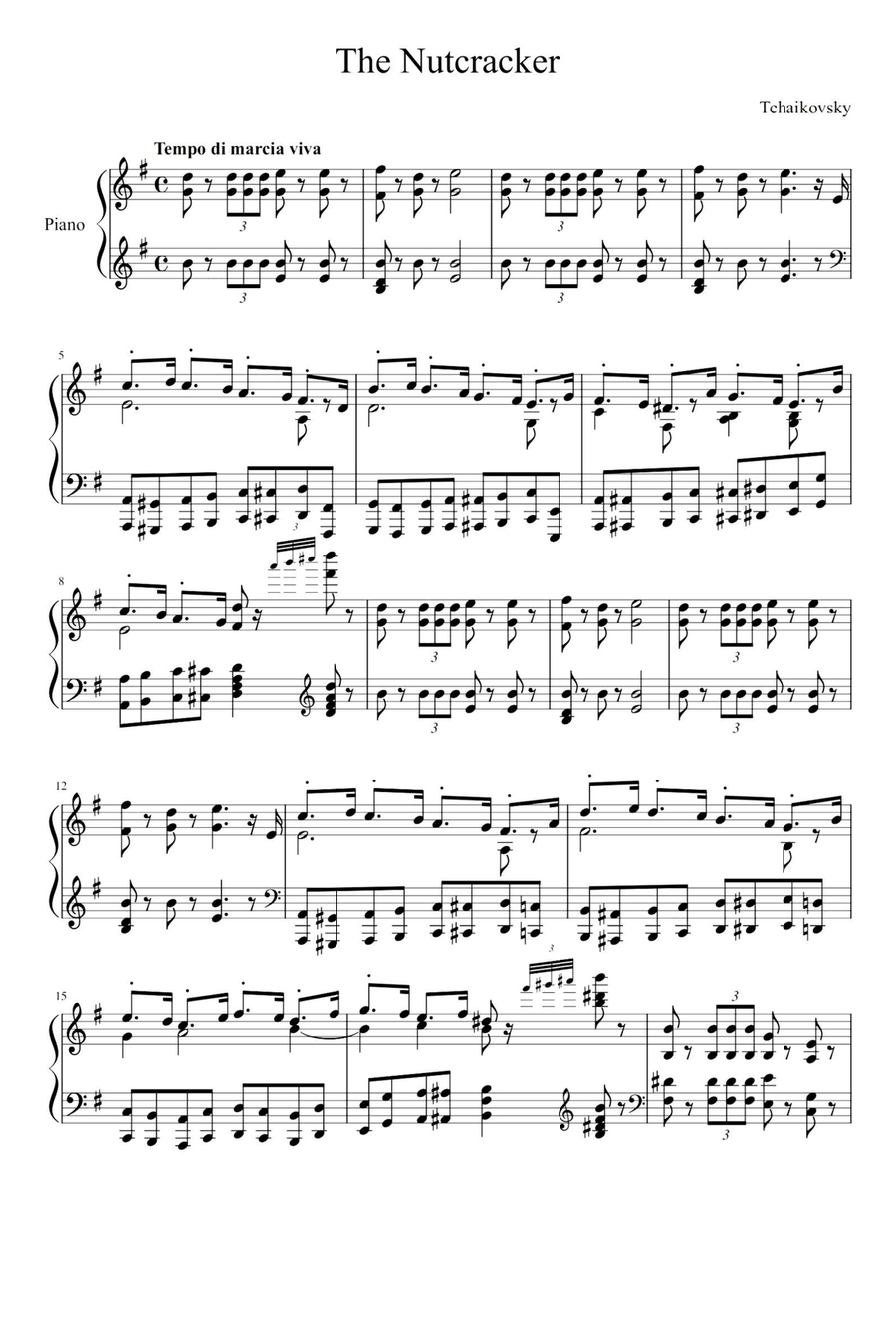 The Nutcracker The Nutcracker Piano Solo scores gallery preview page 1