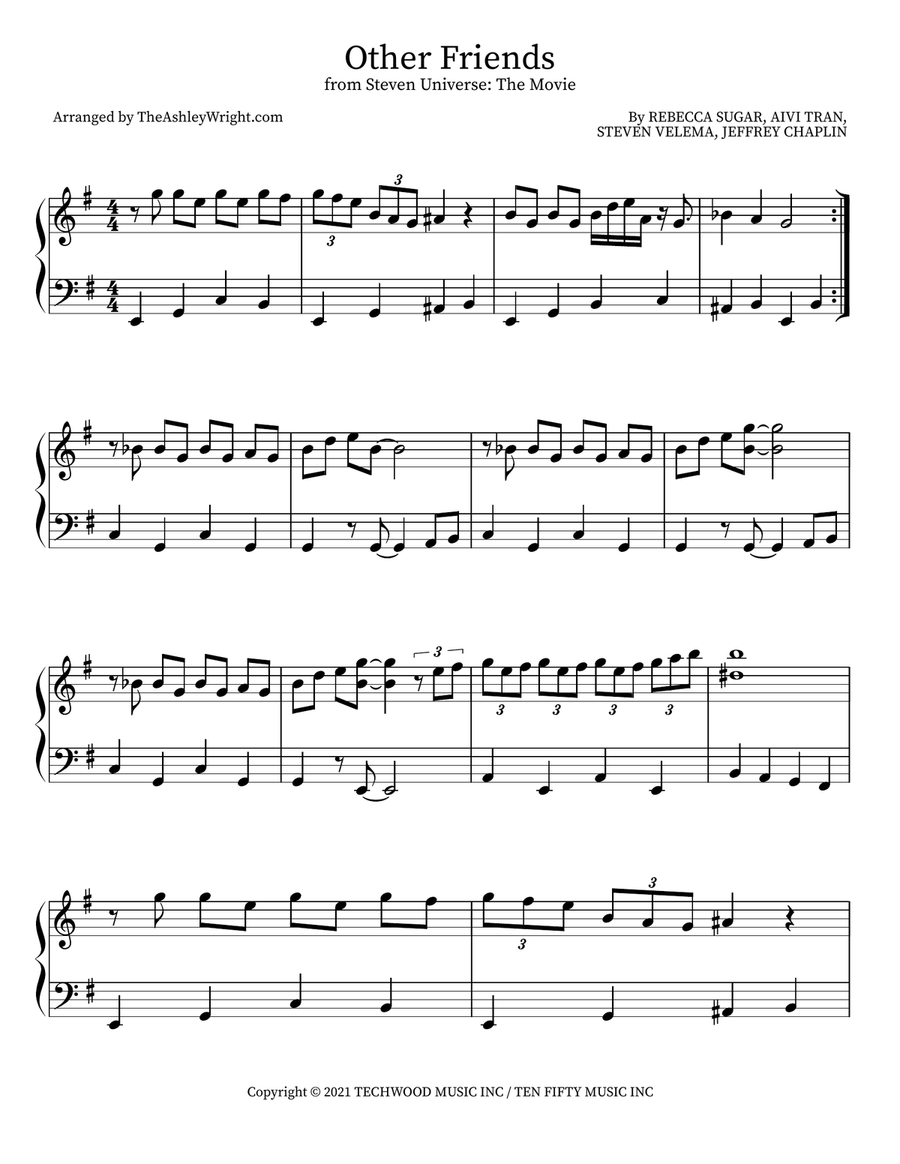 Other Friends Other Friends Piano scores gallery preview page 1