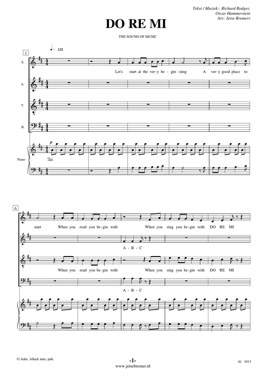 Do-Re-Mi Do-Re-Mi 4-Part scores gallery preview page 1