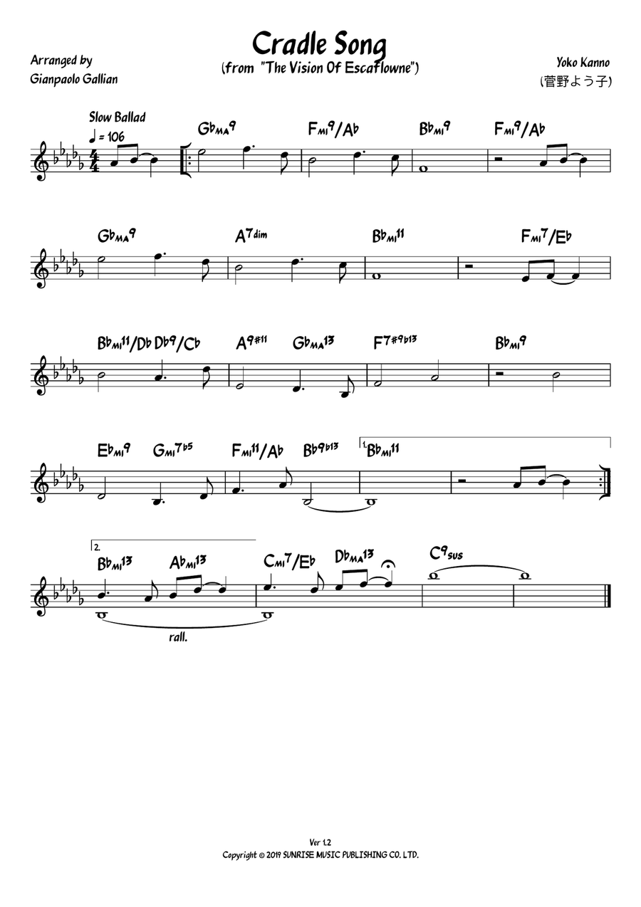 Cradle Song Cradle Song Piano scores gallery preview page 1