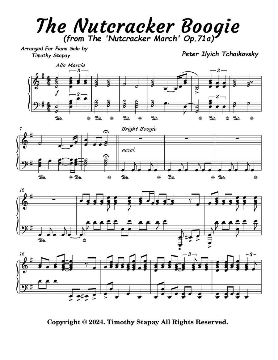 The Nutcracker Boogie Piano Solo scores gallery preview page 1