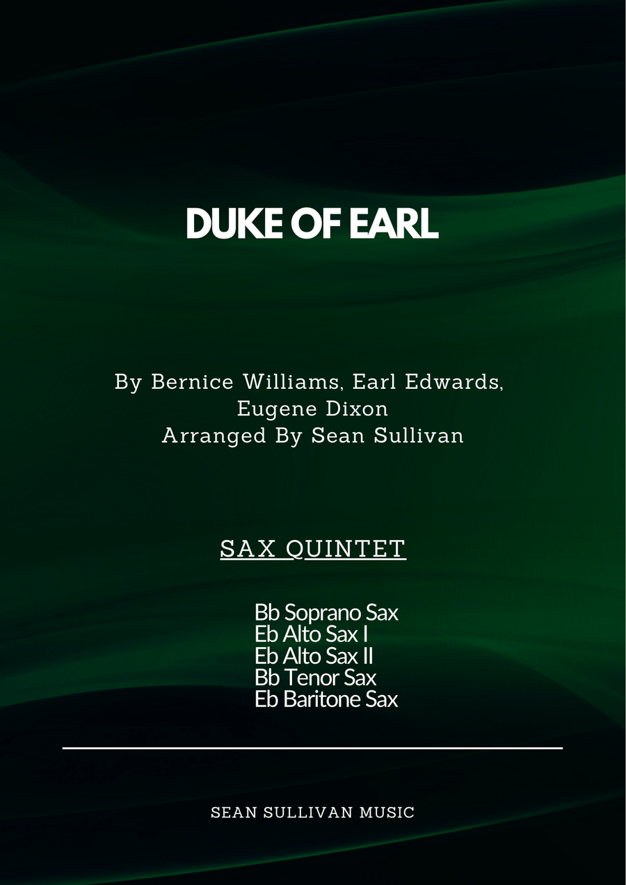 Duke Of Earl Saxophone Quintet scores gallery preview page 1