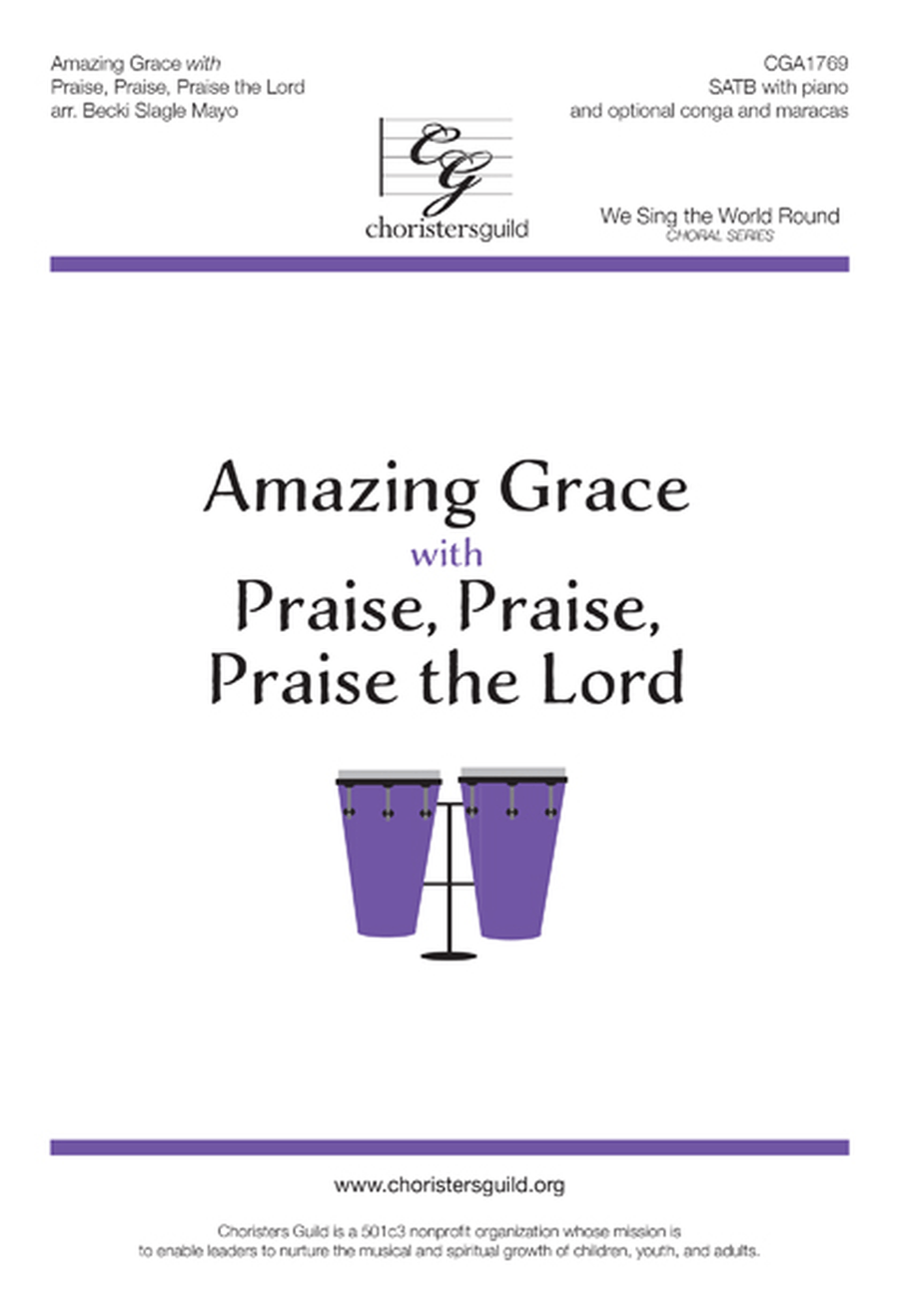 Amazing Grace with Praise, Praise, Praise the Lord 4-Part scores gallery preview page 1