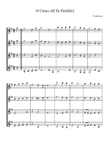 O Come All Ye Faithful - guitar quartet