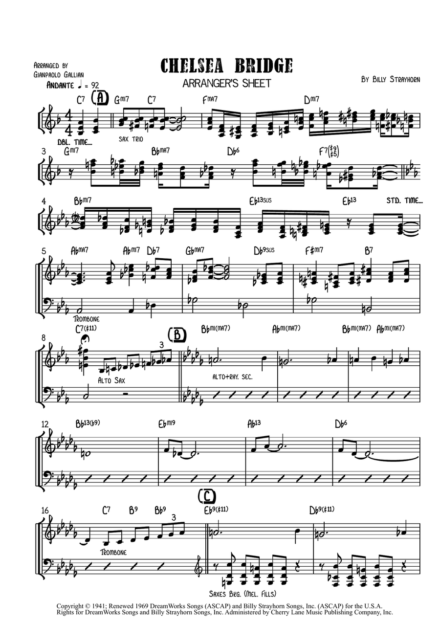 Chelsea Bridge Chelsea Bridge Piano scores gallery preview page 1