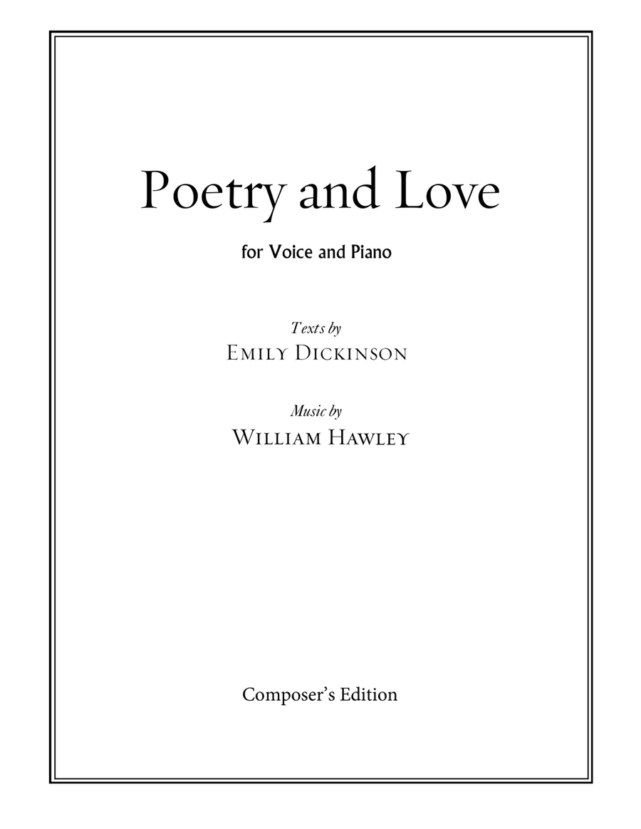 Poetry and Love Poetry and Love Piano, Vocal scores gallery preview page 1
