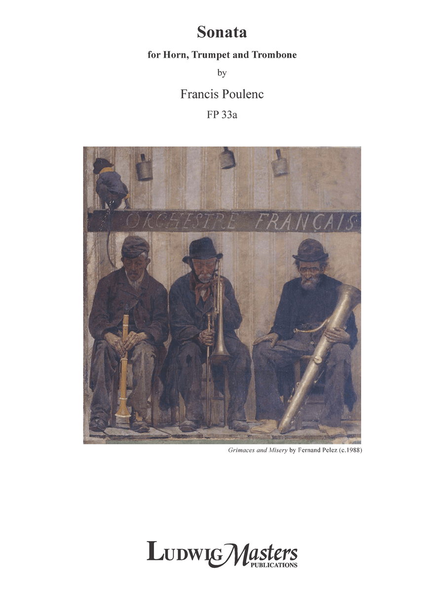 Sonata for Horn, Trumpet and Trombone, FP 33a Brass Trio scores gallery preview page 1