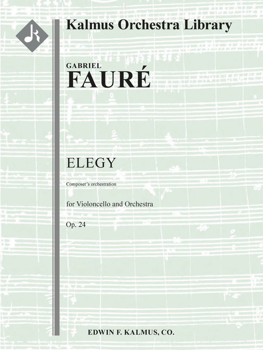 Elegy for Cello and Orchestra, Op. 24 (composer's orchestration) Concert Band scores gallery preview page 1