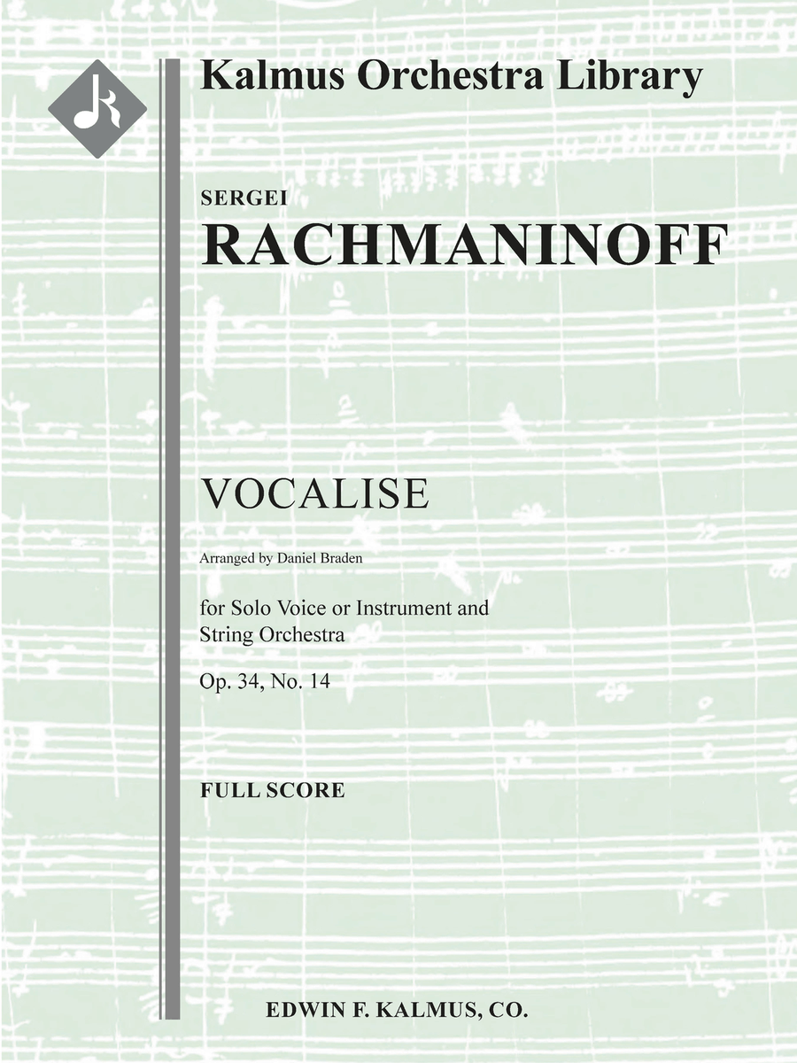 Vocalise, Op. 34, No. 14 (C# minor) String Orchestra scores gallery preview page 1
