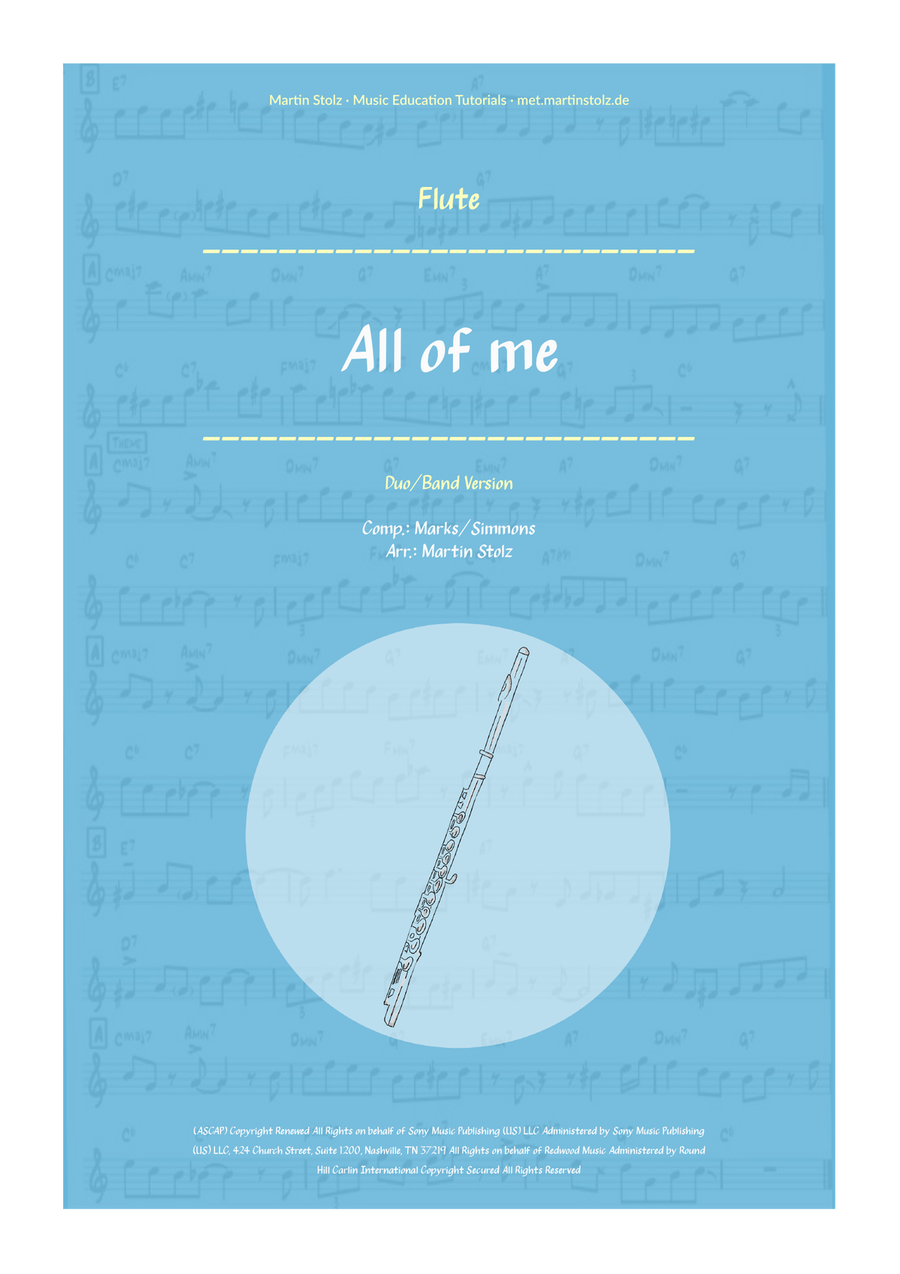 All Of Me All Of Me Flute Solo scores gallery preview page 1
