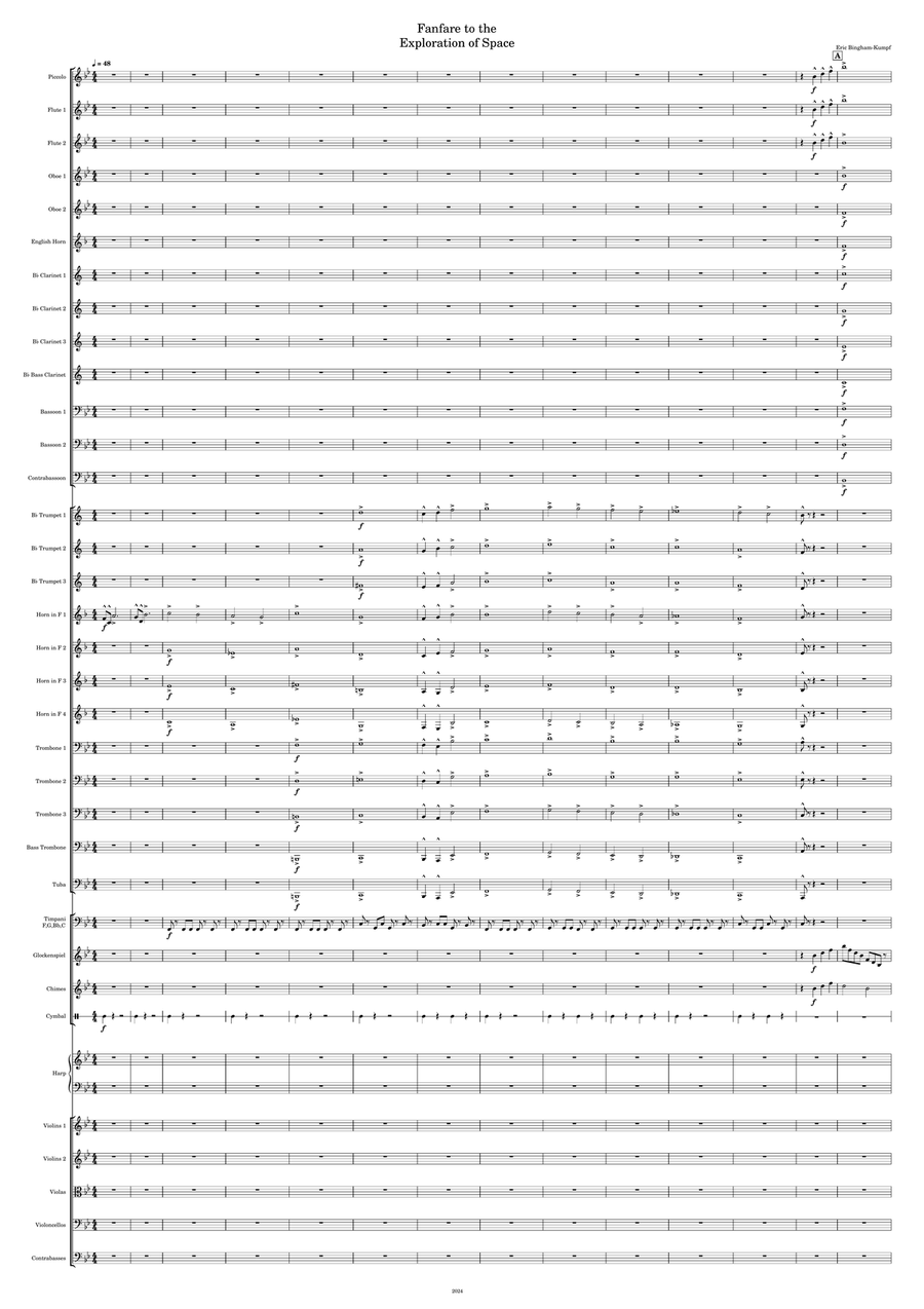 Fanfare to the Exploration of Space Full Orchestra scores gallery preview page 1