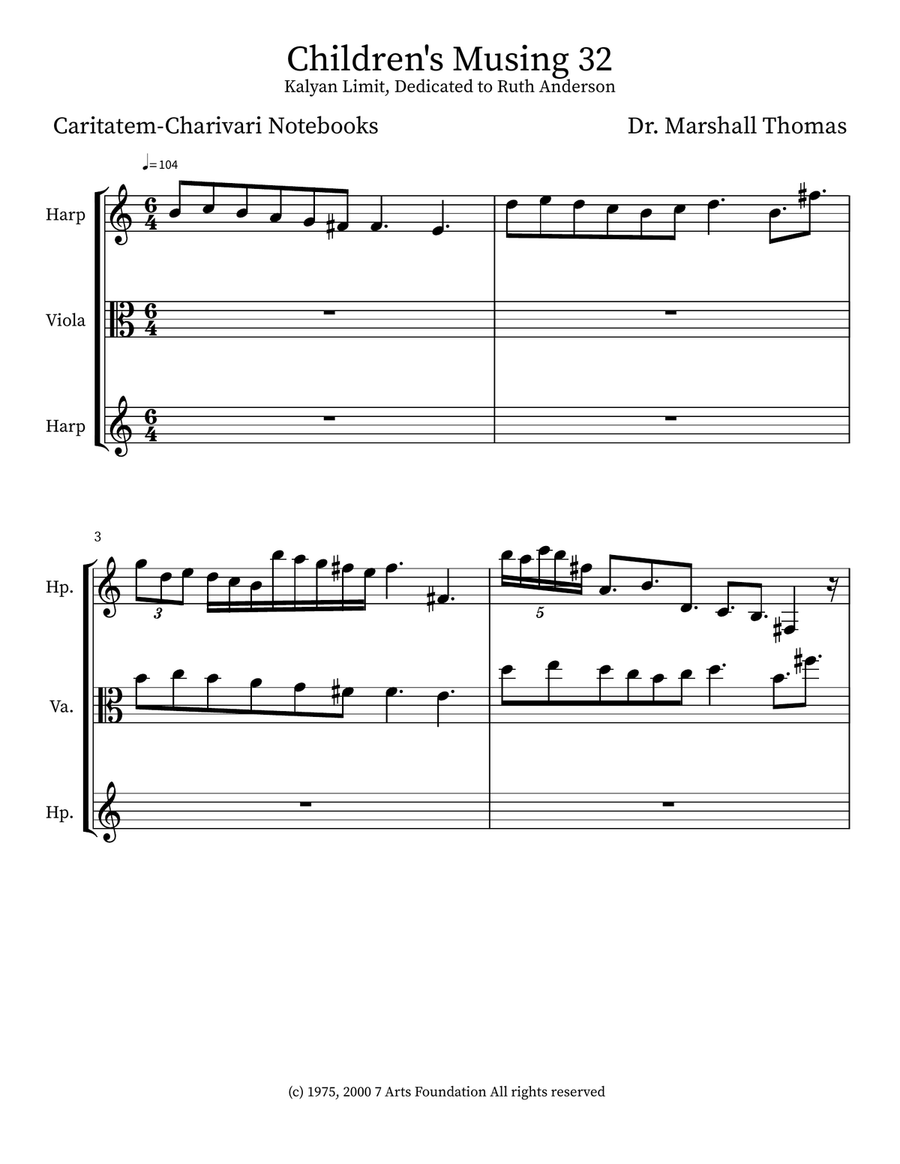 Children's Musing 32 Children's Musing 32 Small Ensemble scores gallery preview page 1