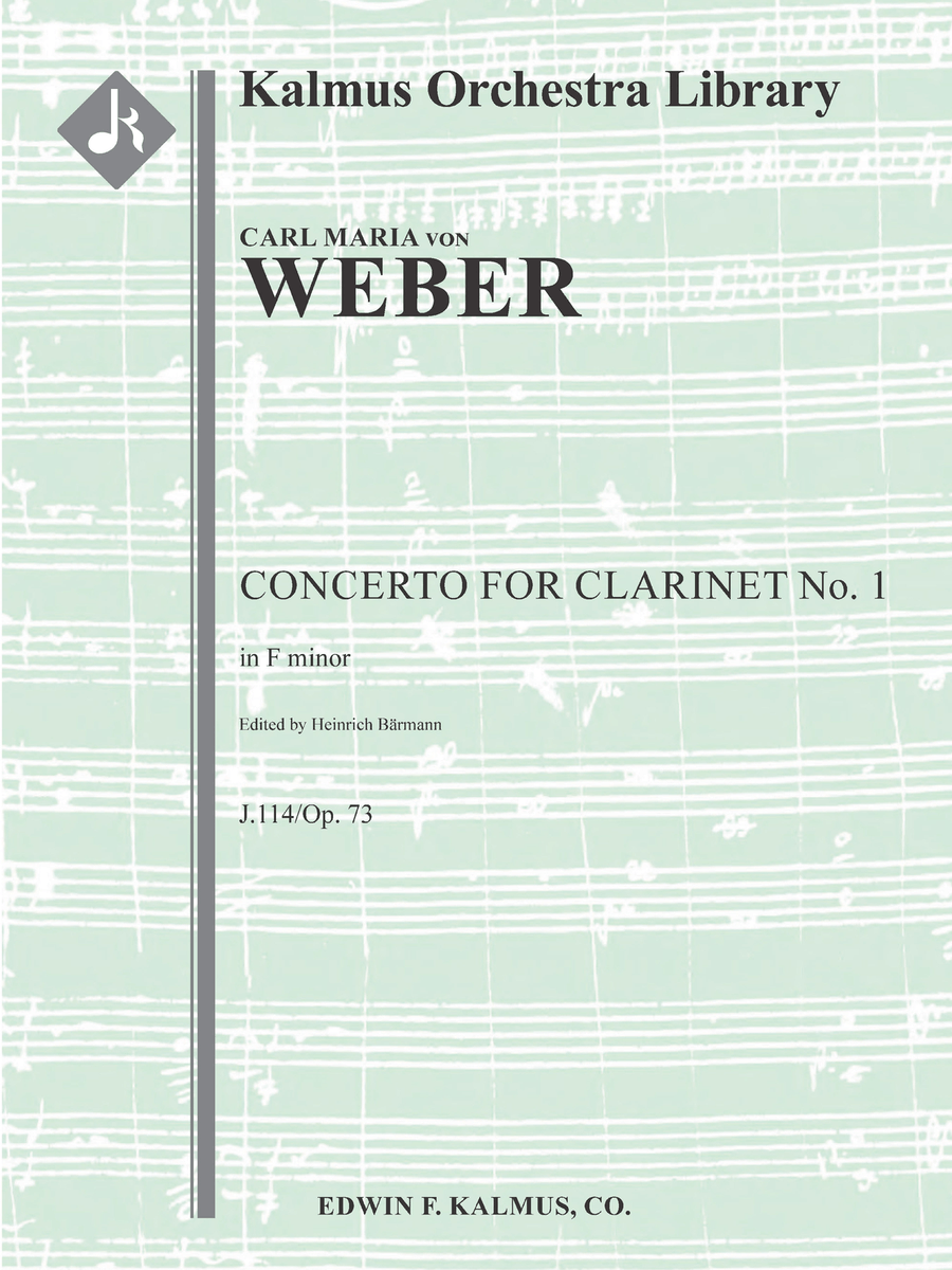 Concerto for Clarinet No. 1 in F minor, J.114/Op. 73 Full Orchestra scores gallery preview page 1