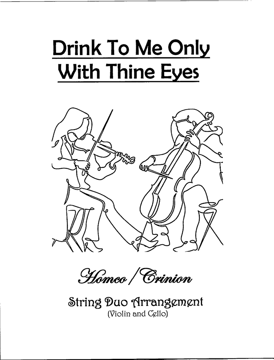 Drink To Me Only with Thine Eyes String Duet scores gallery preview page 1