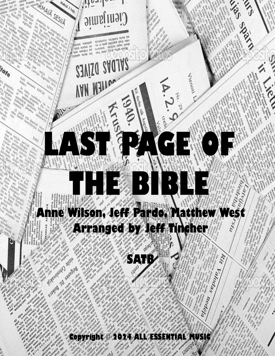 Last Page Of The Bible Last Page Of The Bible 4-Part scores gallery preview page 1