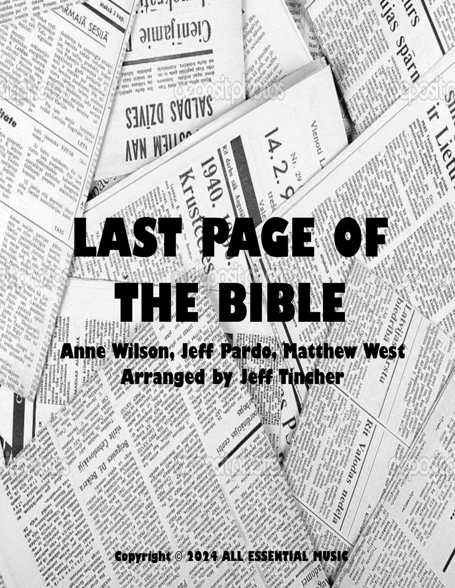 Last Page Of The Bible Last Page Of The Bible Piano, Vocal scores gallery preview page 1