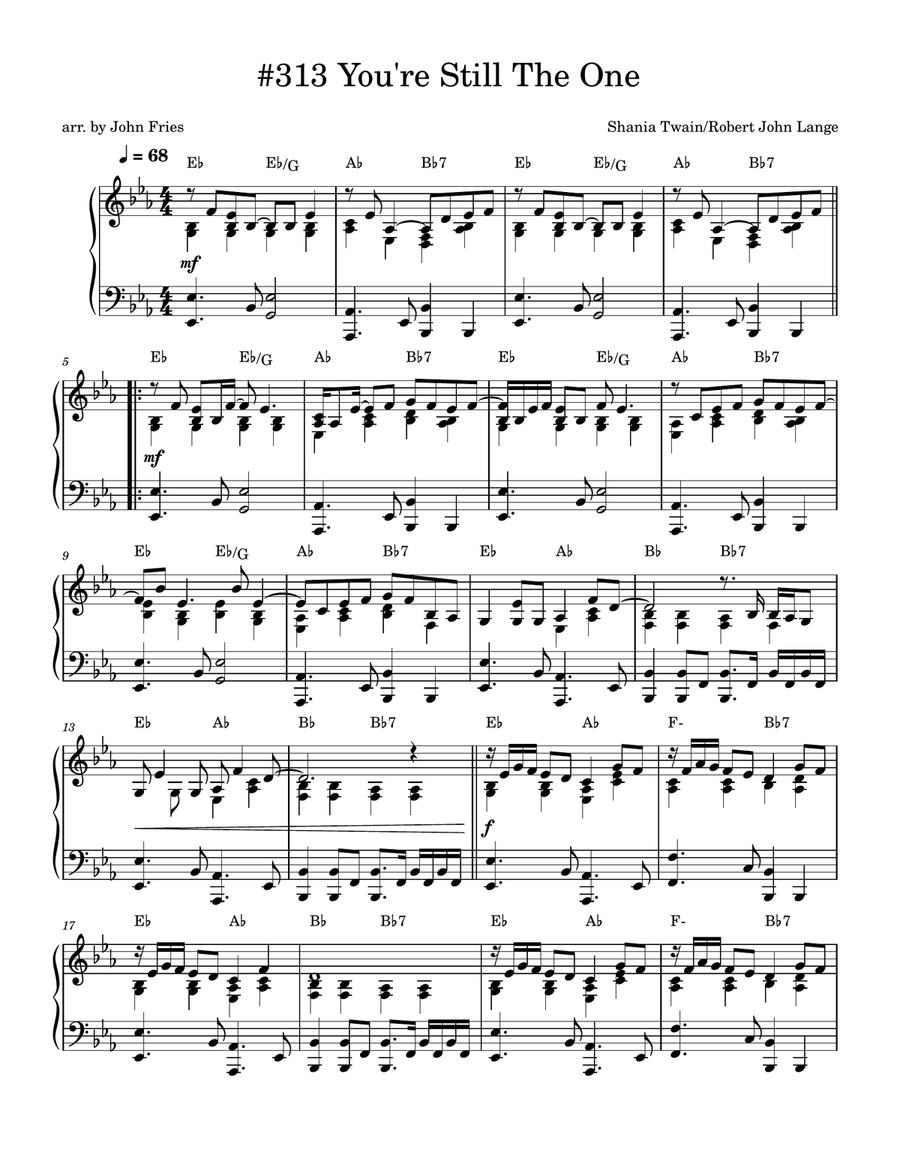 You're Still The One Piano Solo scores gallery preview page 1