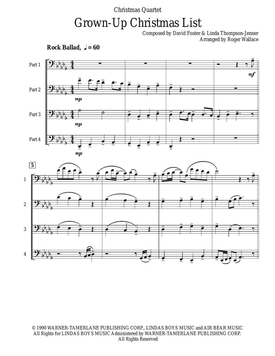 Grown-Up Christmas List Small Ensemble scores gallery preview page 2