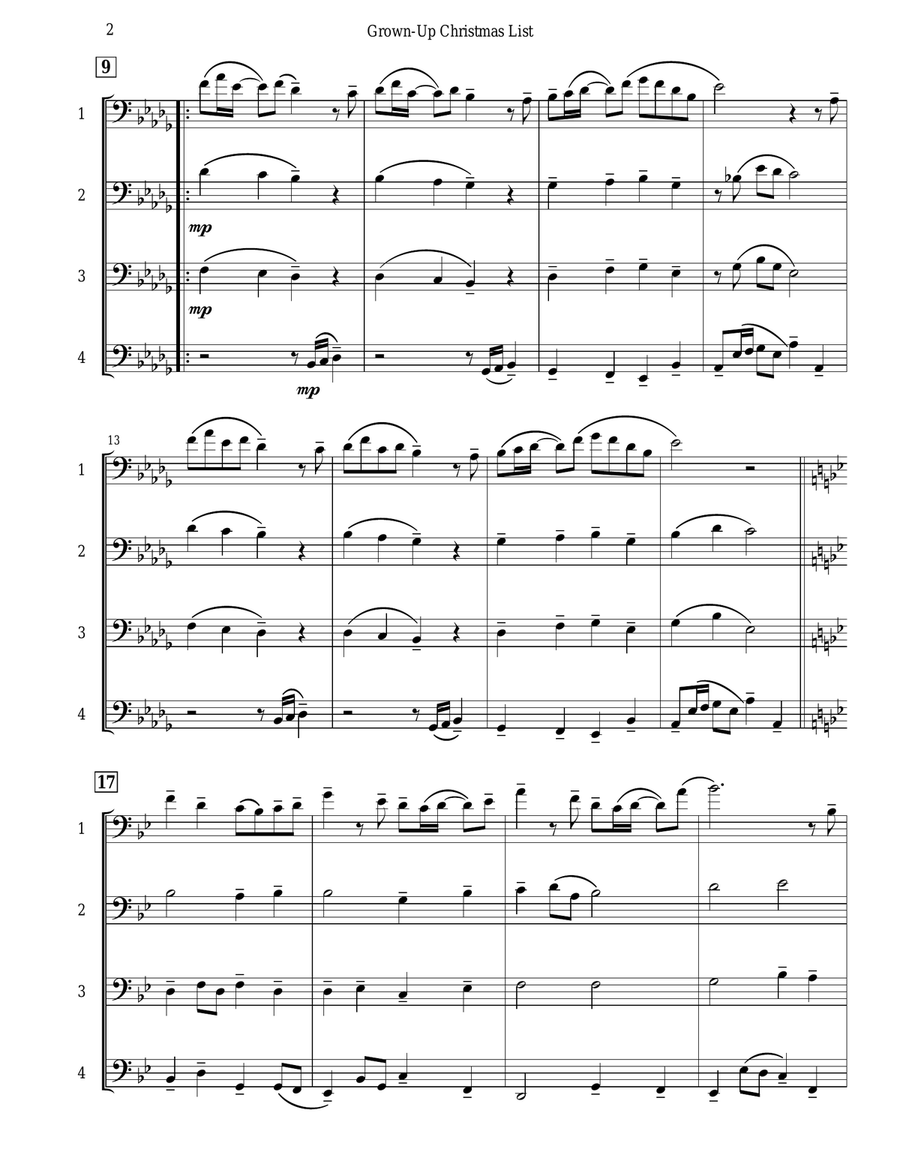 Grown-Up Christmas List Small Ensemble scores gallery preview page 3