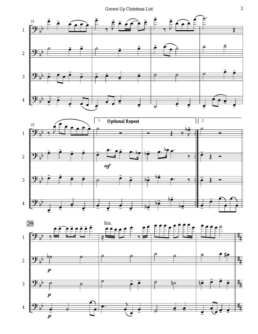 Grown-Up Christmas List Small Ensemble scores gallery preview page 4