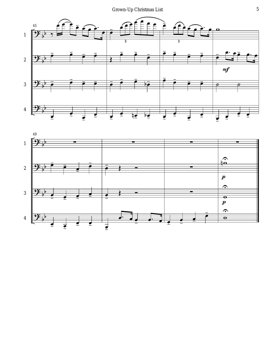 Grown-Up Christmas List Small Ensemble scores gallery preview page 6
