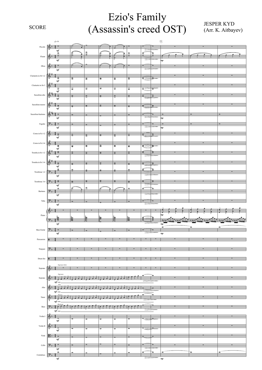 Ezio's Family Ezio's Family Full Orchestra scores gallery preview page 1