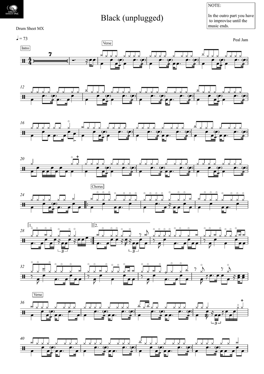 Black Black Drum Set scores gallery preview page 1
