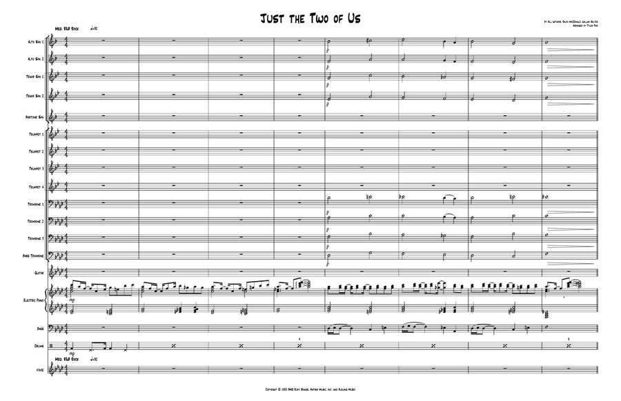 Just The Two Of Us Just The Two Of Us Jazz Ensemble scores gallery preview page 1