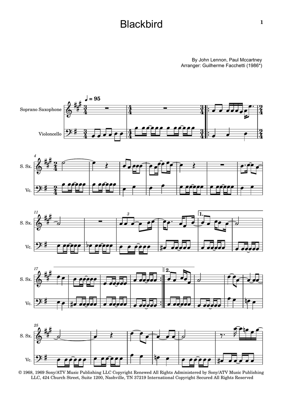 Blackbird Chamber Music scores gallery preview page 1
