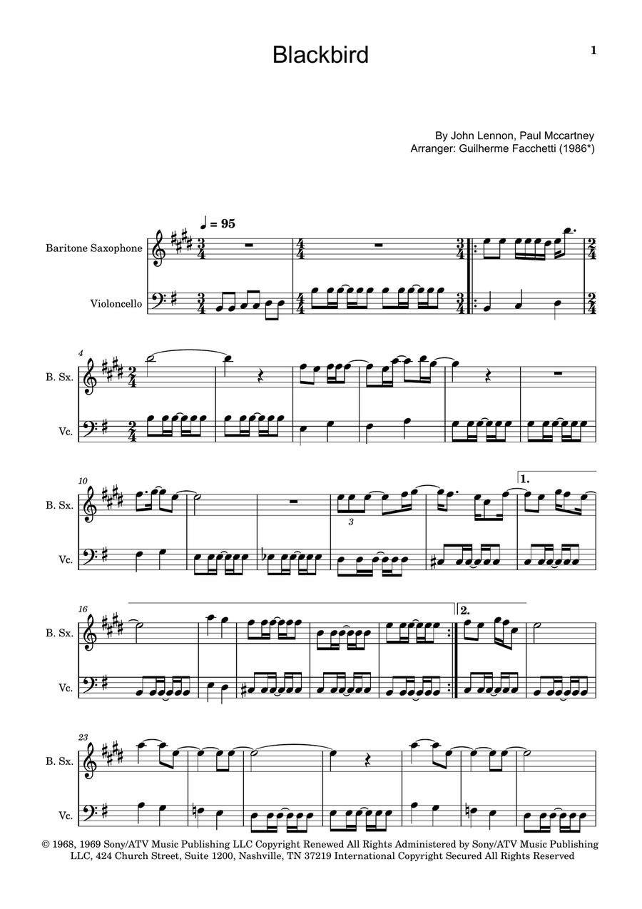 Blackbird Chamber Music scores gallery preview page 1