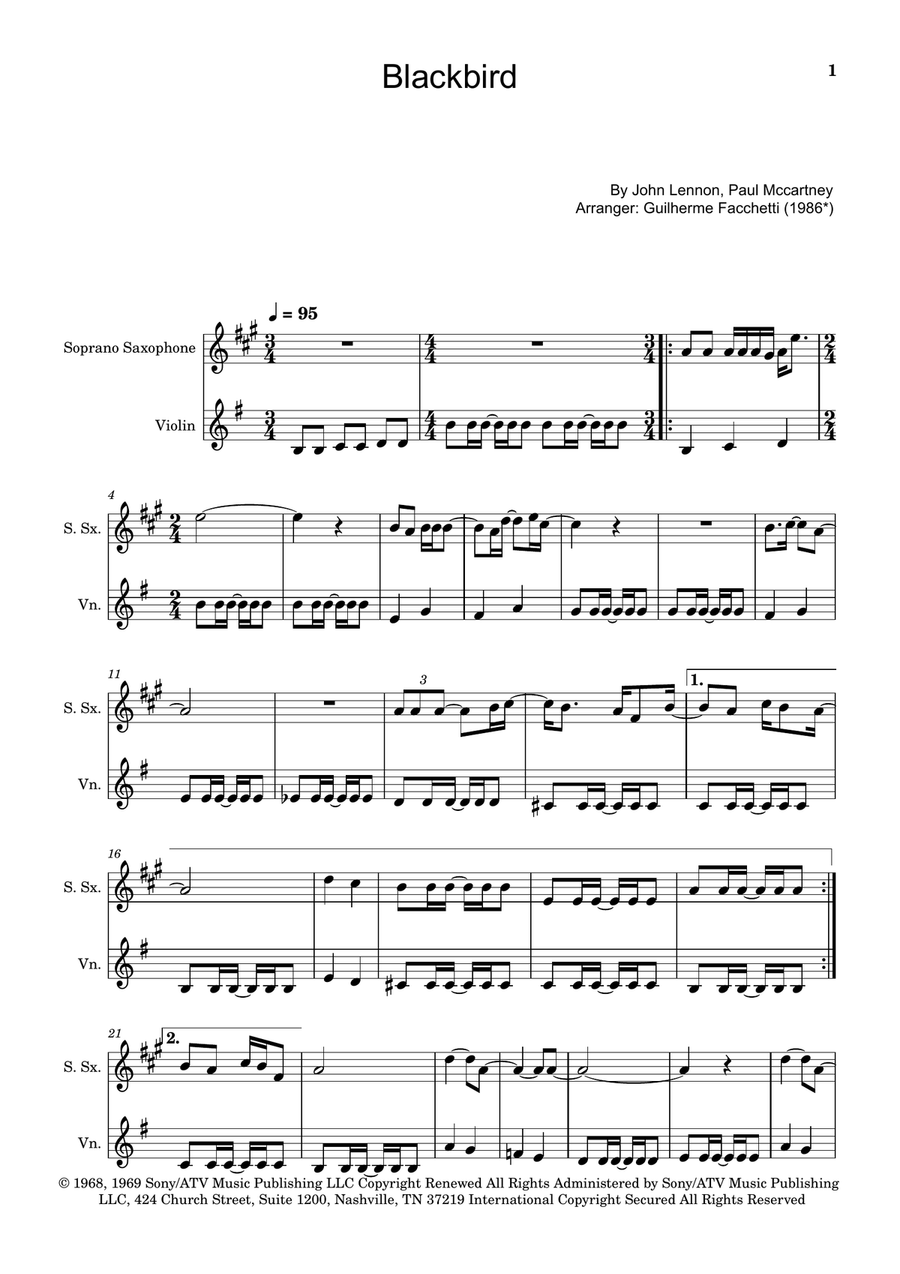 Blackbird Chamber Music scores gallery preview page 1