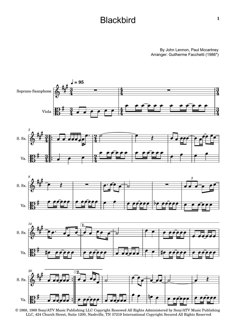 Blackbird Chamber Music scores gallery preview page 1