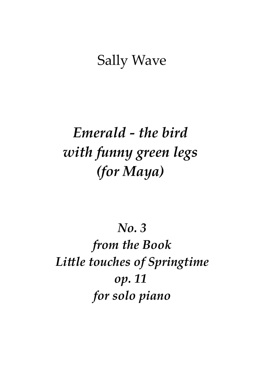Emerald - the bird with funny green legs op. 11 No. 3 Piano Solo scores gallery preview page 1