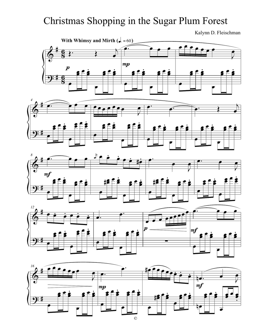 Christmas Shopping in the Sugar Plum Forest Piano Method scores gallery preview page 1