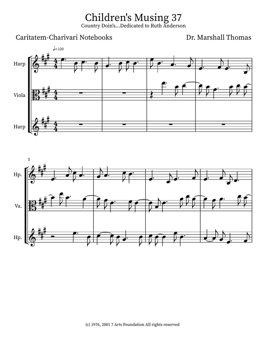 Children's Musing 37 Children's Musing 37 Small Ensemble scores gallery preview page 1