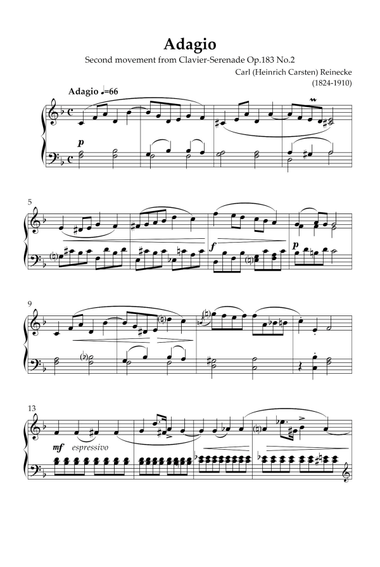 Adagio - Reinecke - Carl Reinecke
