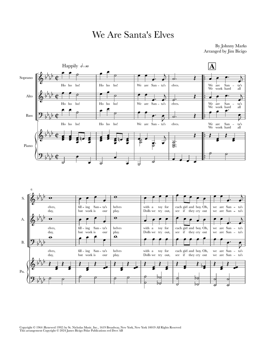 We Are Santa's Elves We Are Santa's Elves 3-Part scores gallery preview page 1