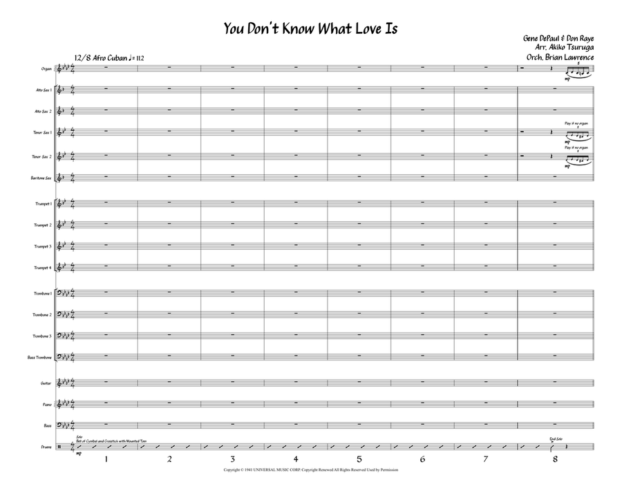 You Don't Know What Love Is Jazz Ensemble scores gallery preview page 1