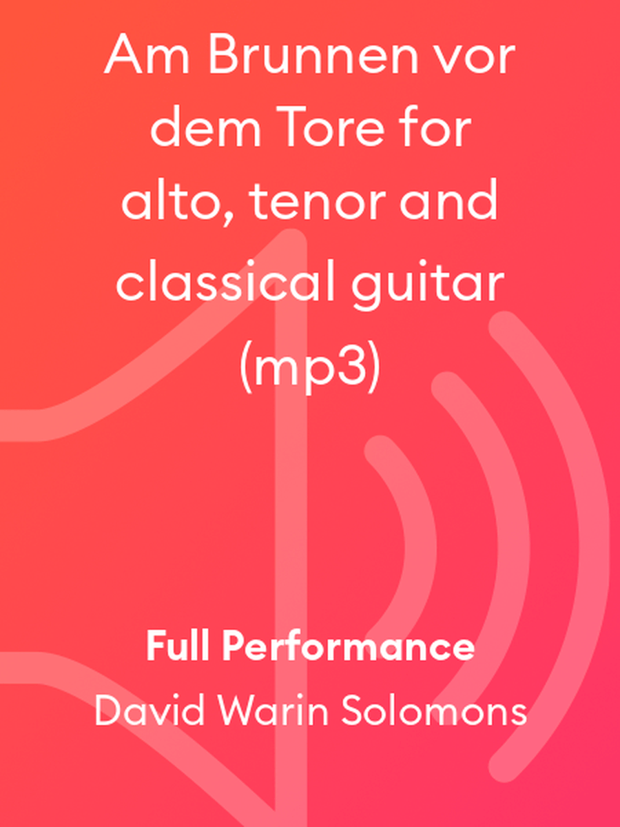 Am Brunnen vor dem Tore for alto, tenor and classical guitar (mp3) Acoustic Guitar scores gallery preview page 1